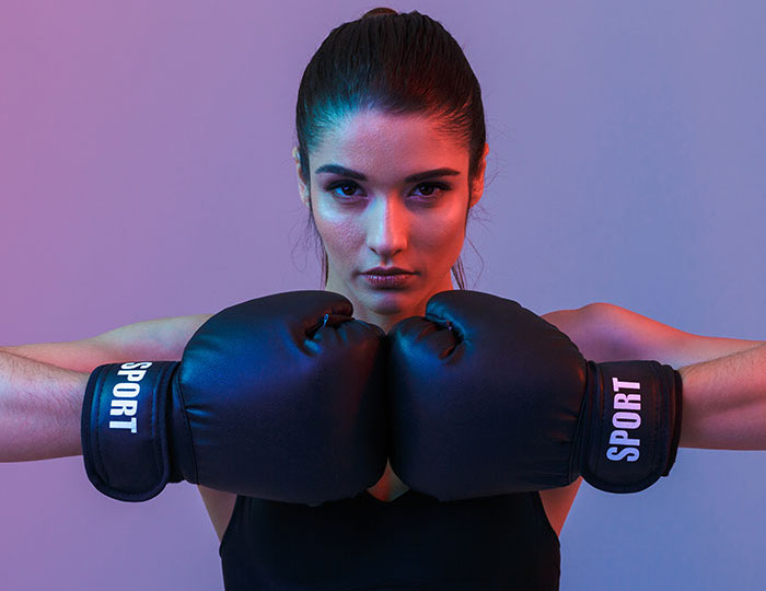 Image,Of,Young,Sports,Woman,In,Tracksuit,And,Black,Putting